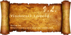 Viszkocsil Leopold névjegykártya